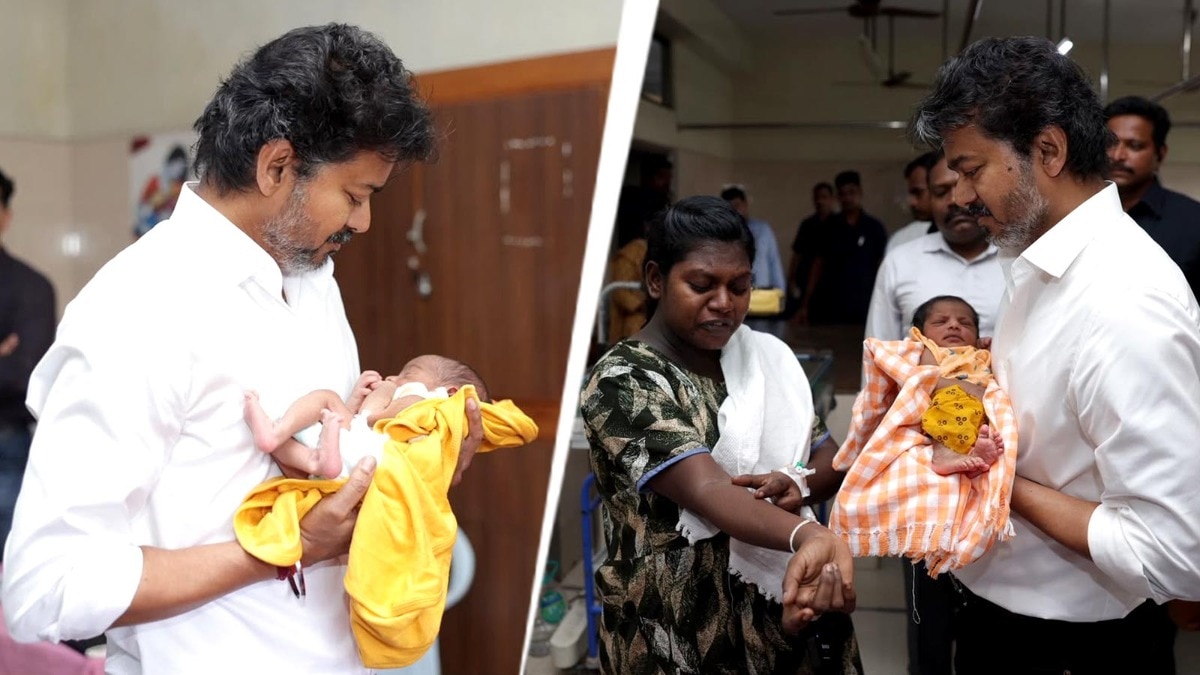Holding babies, CM Vijay inspects Chennai children's hospital; reviews services