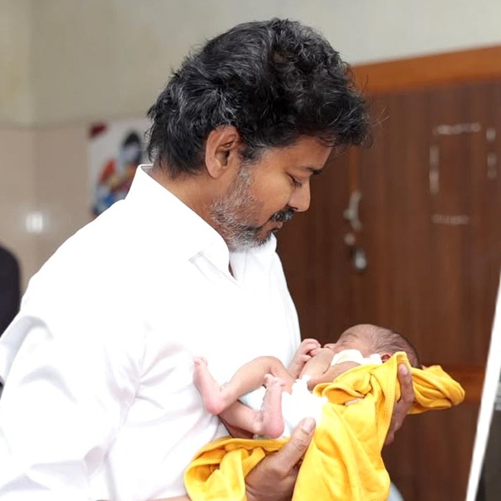Holding babies, CM Vijay inspects Chennai children's hospital; reviews services