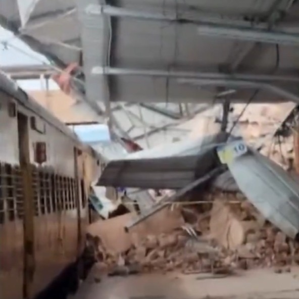 Century-old clock tower at Kerala’s Kozhikode railway station collapses amid rain