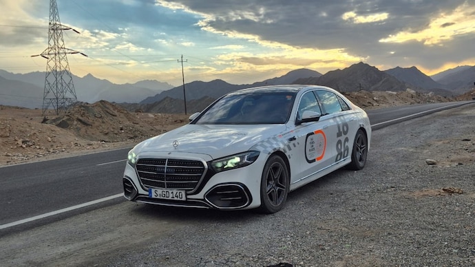 We drove the Mercedes-Benz S-Class with a V8 engine from Srinagar to Leh.