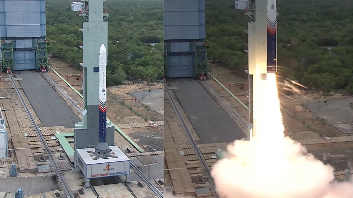 Video: Moment India's first private rocket Vikram-1 launched into space