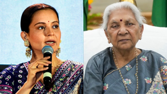 Kangana Ranaut (L) endorses Anandiben Patel's viral remark (Photo: PTI) Women are meant to nurture: Kangana backs Anandiben Patel's 'learn to cook' remark