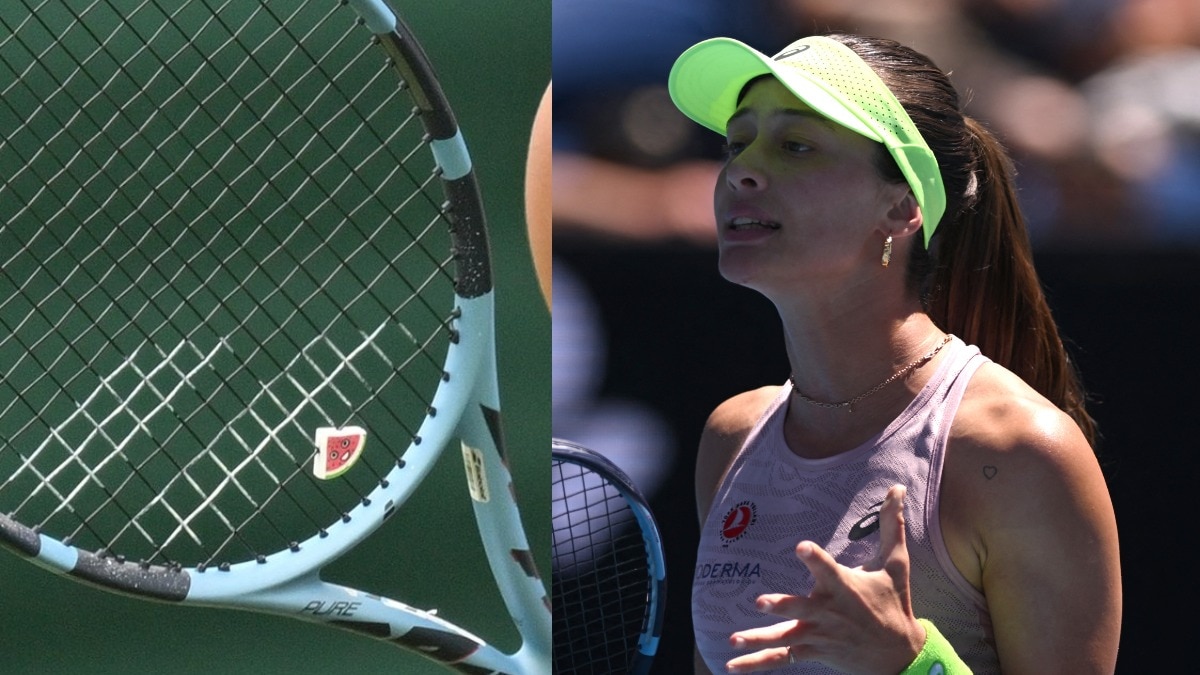 Wimbledon: Turkey’s Zeynep Sonmez uses watermelon symbol on racket after Palestine brooch rejection