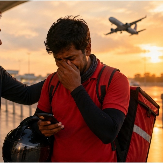 Man books Rs 4,000 flight for Zomato rider. Next day, he gets an unexpected call