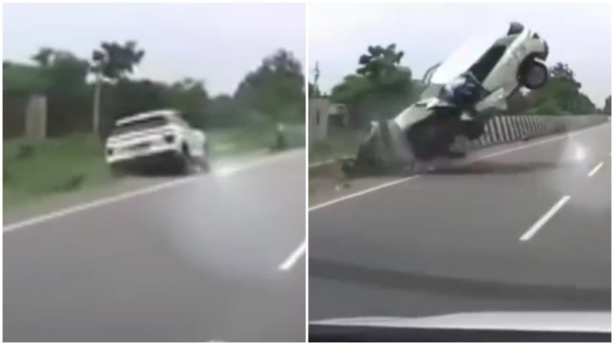 अतीक अहमद के बेटे की घातक कार दुर्घटना का डैशकैम वीडियो आया सामने