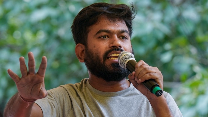 Cockroach Janata Party (CJP) founder Abhijeet Dipke during the NEET protest in Delhi. (PTI photo/ file)