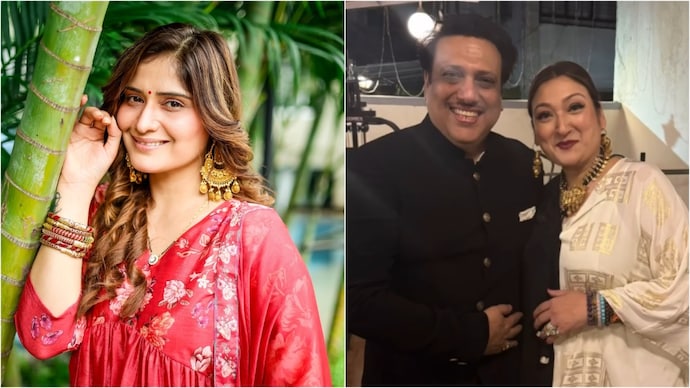 Arti Singh (L) reacts to Govinda and Ssunita Ahuja's marriage discussions. Arti Singh on Govinda and Ssunita Ahuja marriage