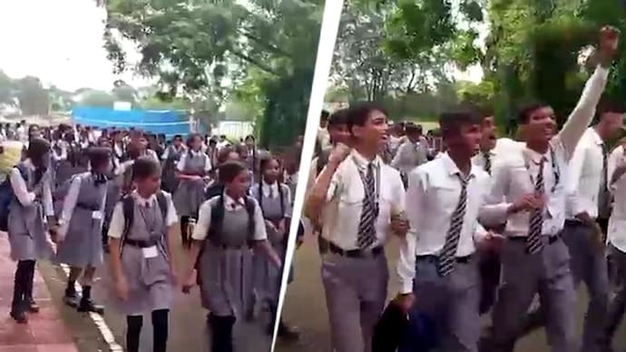 Bhopal's Gen Alpha students launch protest against Regional School merger with KV (Screen grabs: ITG)