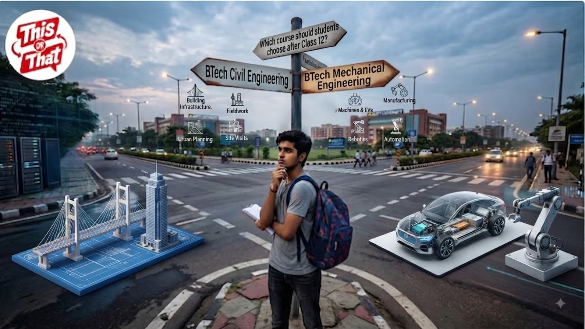BTech Civil or Mechanical Engineering: Which course should you choose after Class 12?