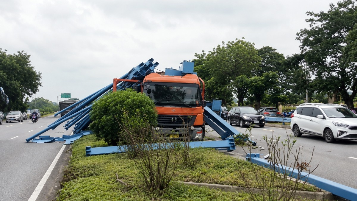 5 killed, 20 injured as bus rams iron rod-laden truck in Telangana – Telangana News