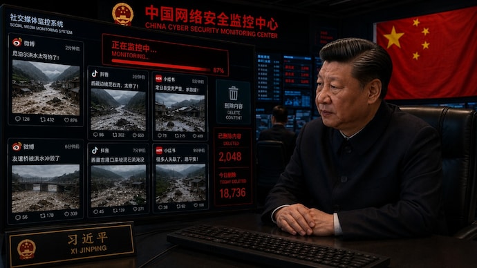 China's President Xi Jinping-led regime is reportedly deleting social media posts of the local Tibetans on flash floods. (AI image for representation)
