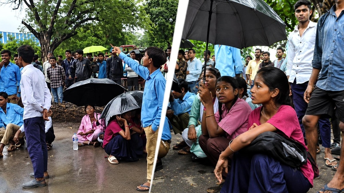 Gen Alpha students block highway over bad roads in UP, allege police misconduct