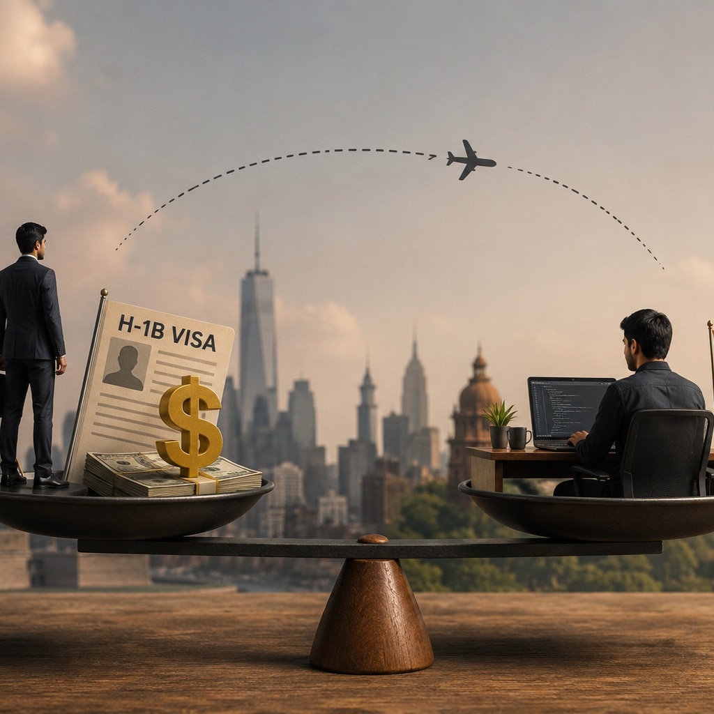 H-1B visa fee hiked: Will it push US companies to move more jobs to India? (AI-generated image)
