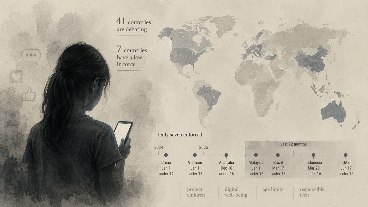 41 countries want children off social media. Only 7 have done it
