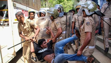 Kerala LLB students protest after some scores rise from 26 to 35 after re-evaluation Kerala LLB students protest after some scores rise from 26 to 35 after re-evaluation