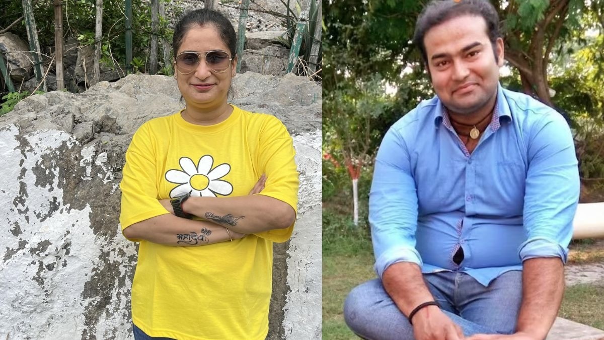 The victim Divya Mishra and the accused Manas Bajpai Lucknow Double Murder and Suicide Case