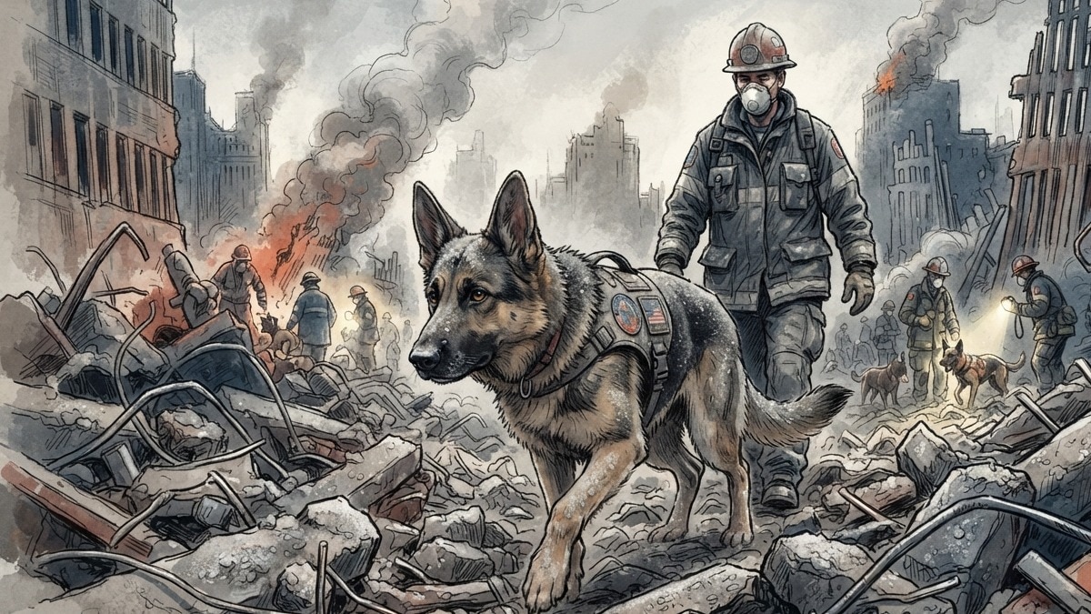 This dog worked 18 hours a day to look for survivors during 9/11: The story of Apollo