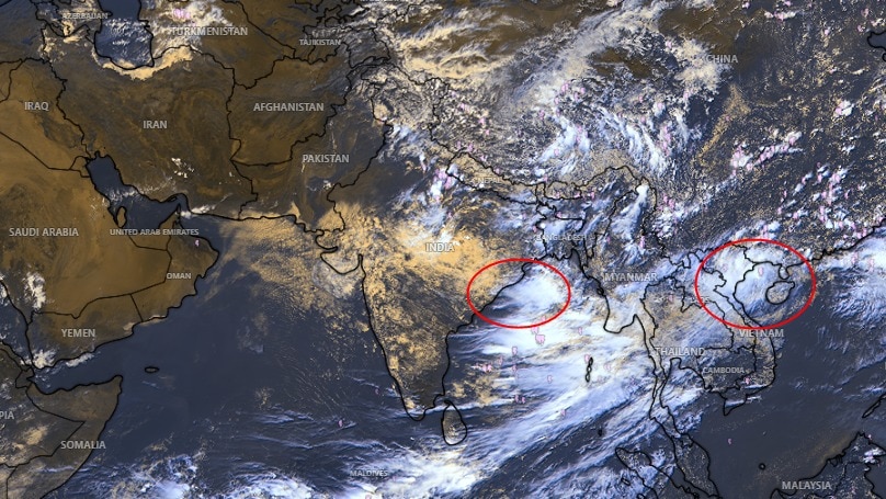मानसून को बढ़ावा देने के लिए बंगाल की खाड़ी में बन रहे दो मौसम प्रणालियाँ