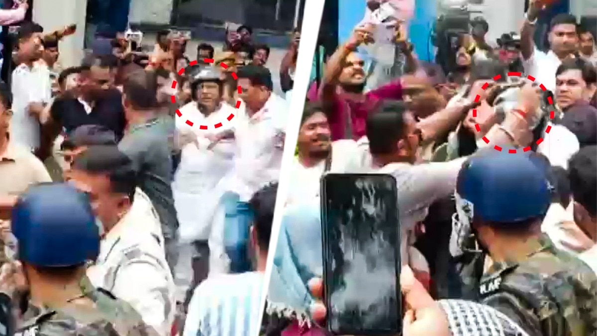 Egg attack on ex-TMC MLA Nirmal Ghosh day after arrest in RG Kar case Egg attack on ex-TMC MLA Nirmal Ghosh day after arrest in RG Kar case
