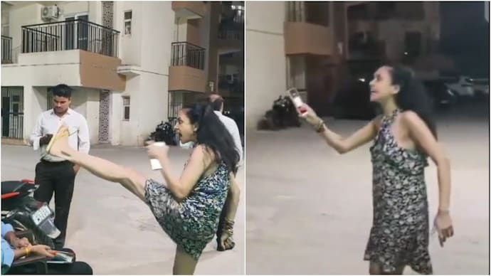 A woman shouted and hurled abuses at security guards of a Greater Noida society. Noida