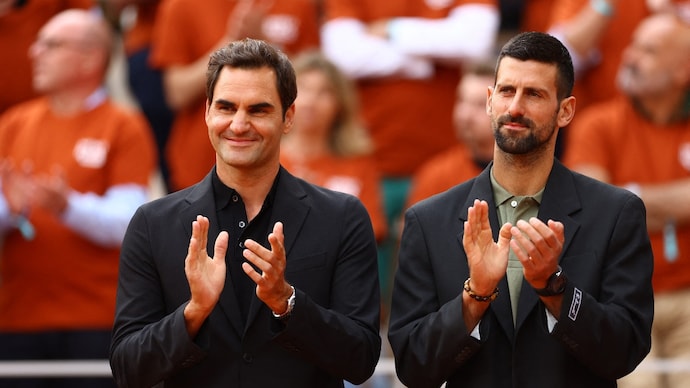 Federer has backed Djokovic's title bid at US Open (Courtesy: Reuters) Novak Djokovic, Roger Federer