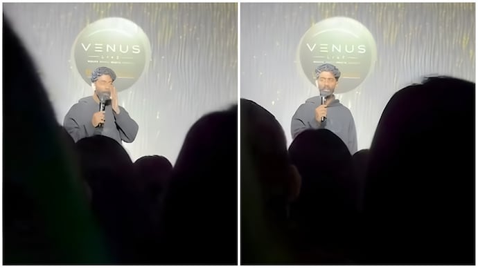 Pranit More turns emotional during first live show after viral Rs 370 biryani row