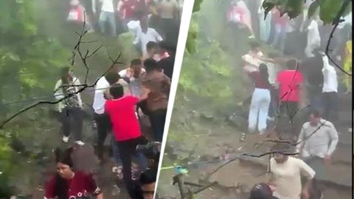 Tourists attacked over wearing shorts at Pune's Sinhagad Fort, clash caught on camera