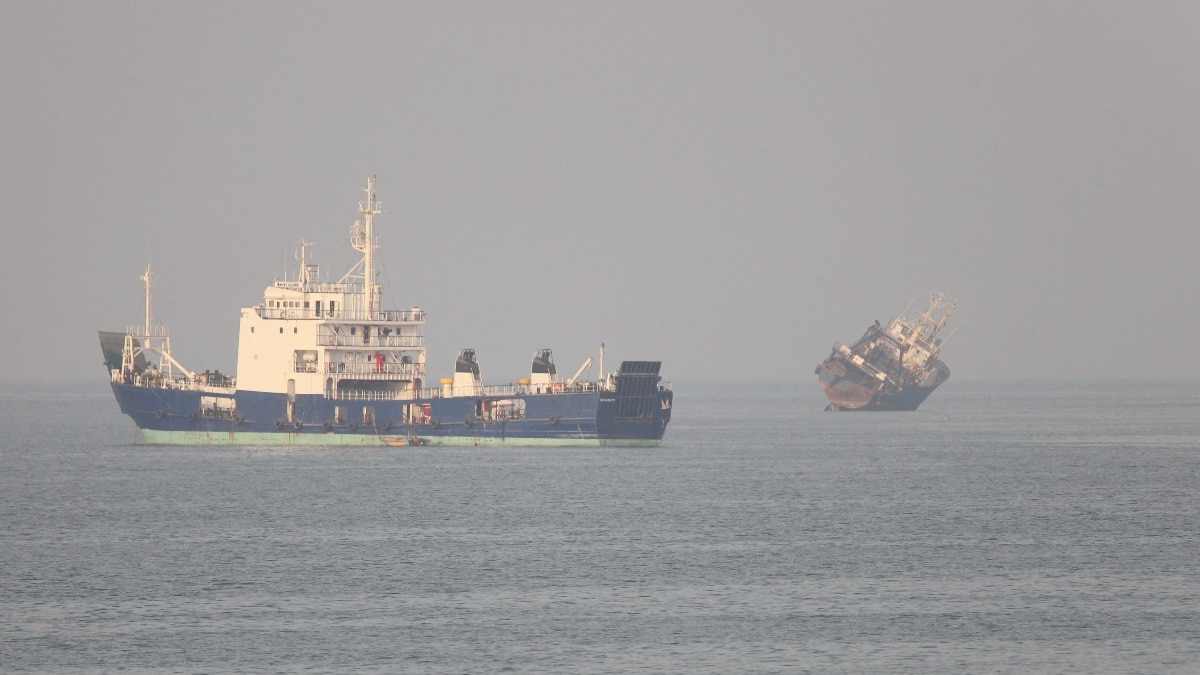 Indian-flagged vessel sinks off Yemen after projectile strike; 14 crew rescued