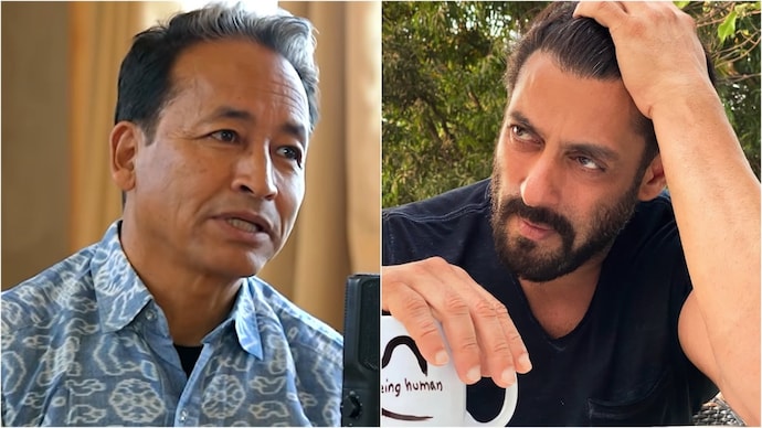 Sonam Wangchuk’s (L) cheeky reply to Salman Khan (R) wins the internet. (Photo: (L) Prakhar Gupta YT / (R) Instagram/Salman Khan) Salman Khan and Sonam Wangchuk