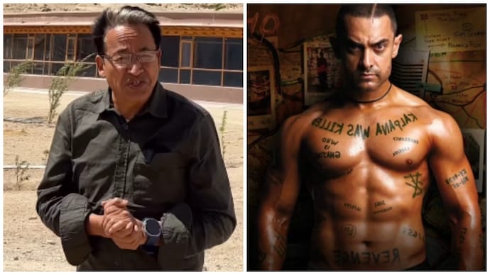 Activist Sonam Wangchuk said his interaction with actor Aamir Khan was detailed, not a brief introduction. (Credit: Instagram/wangchuksworld/geethaarts) Sonam Wangchuk hits back at Aamir Khan's 'never met' claim with witty Ghajini jibe