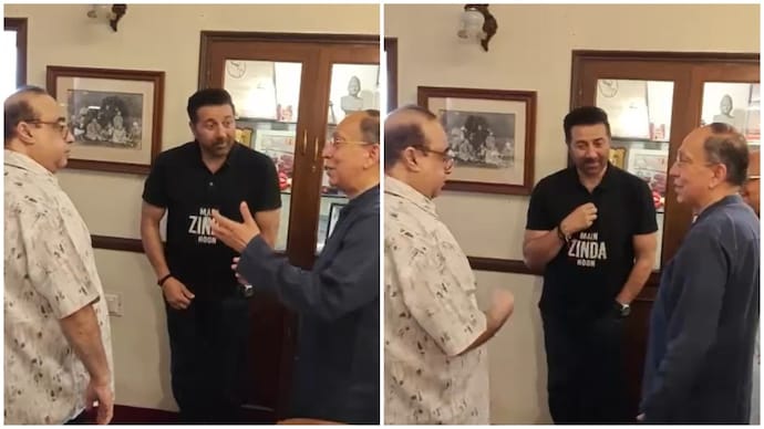 Sunny Deol, Rajkumar Santoshi visit Netaji Bhawan during Batwara 1947 promotions