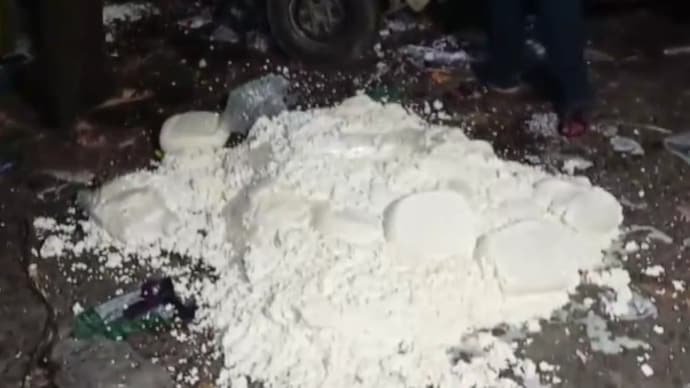 Seized suspected adulterated paneer destroyed in Cuttack. (Source: ITG)