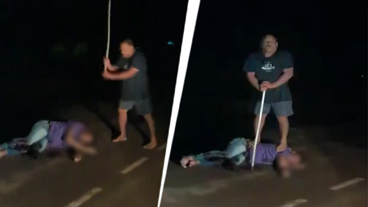 Man attacked with iron rod, stomped on head in Karnataka, video captures assault