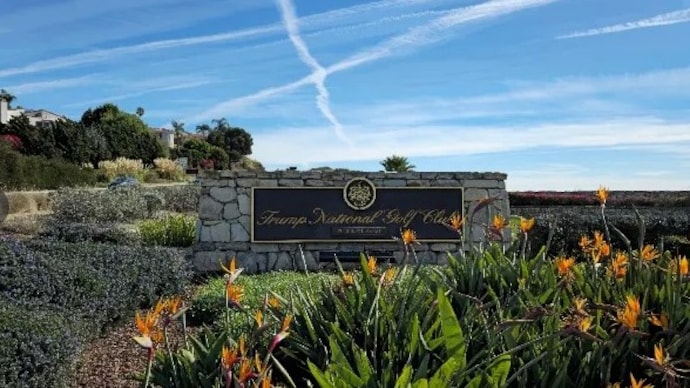 The incident at the Trump Golf Club in California occurred ahead of a Republican fundraiser.