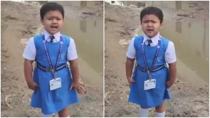 UP girl's emotional plea to DM over pothole-ridden road goes viral, officials respond UP girl's emotional plea to DM over pothole-ridden road goes viral, officials respond