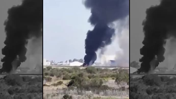 US Marine Corps F-35B crashed near Miramar air base after the pilot ejected before impact.