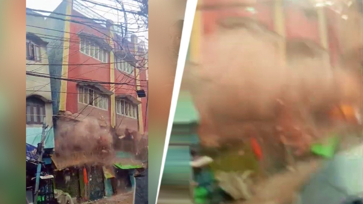 उत्तर प्रदेश में भारी बारिश के बीच तीन मंजिला इमारत ढही