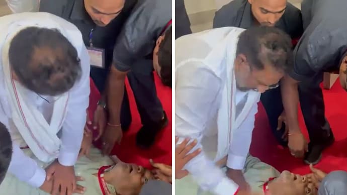 A video of the incident, showing the minister administering CPR to the unconscious official, has surfaced. A video of the incident, showing the minister administering CPR to the unconscious official, has surfaced.