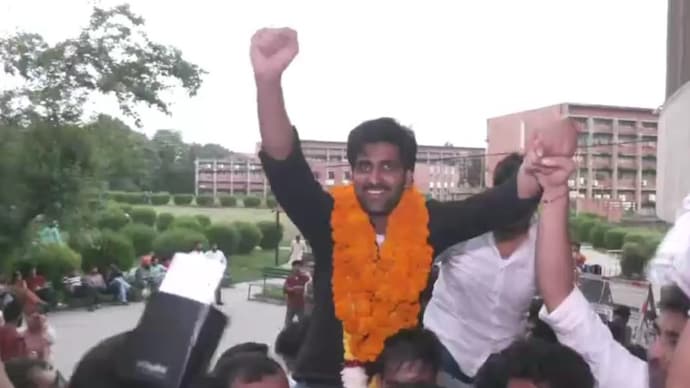 ABVP wins Panjab University presidency again, SOI backing sparks Akali-BJP buzz (Photo: Screengrab ITGD Video) ABVP wins Panjab University presidency again, SOI backing sparks Akali-BJP buzz (Photo: Screengrab ITGD Video)