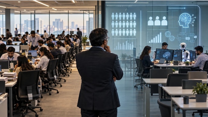 AI hiring, team size and workforce productivity: Why companies are rethinking big teams (AI generated image) AI hiring, team size and workforce productivity: Why companies are rethinking big teams (AI generated image)