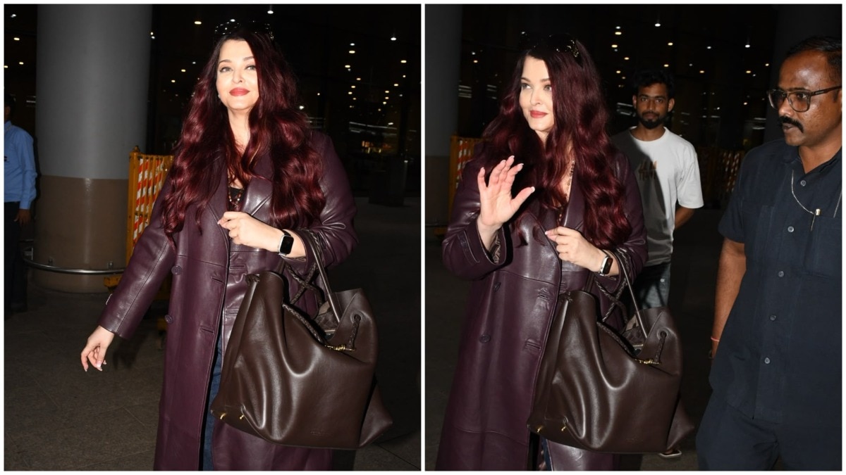 Aishwarya Rai Bachchan returns home after turning heads at Paris Fashion Week. Video