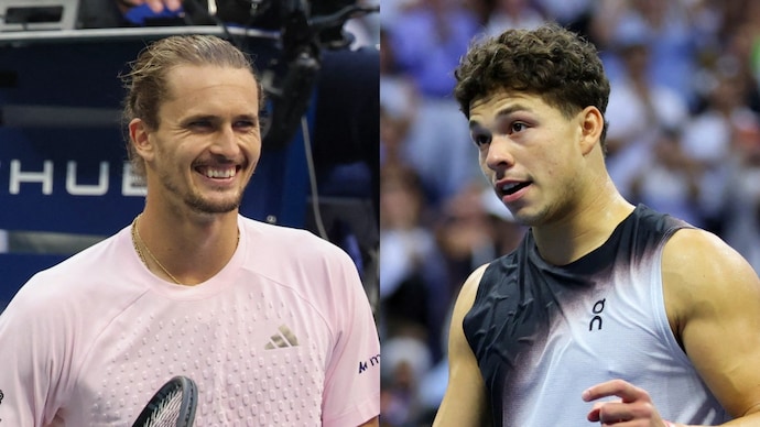 Alexander Zverev and Ben Shelton will lock horns in the US Open final. Courtesy: Reuters Alexander Zverev, Ben Shelton