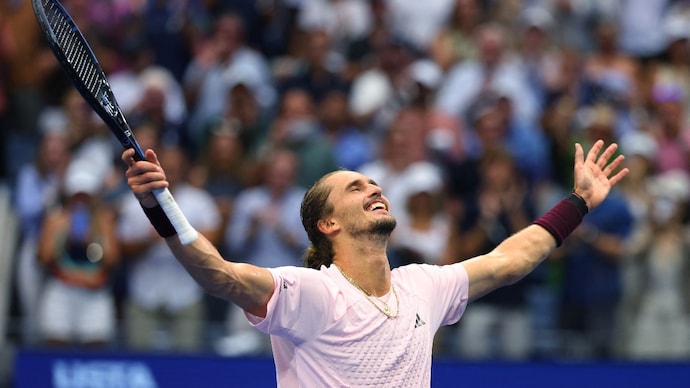US Open: Alexander Zverev celebrates after winning the men's singles final. (Reuters Photo) Alexander Zverev