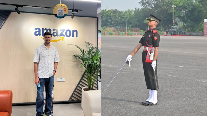 Amazon engineer Shardendu Tiwari leaves Rs 46 lakh job to join Army (Image: X@PRO Defence Prayagraj) Amazon engineer Shardendu Tiwari leaves Rs 46 lakh job to join Army (Image: X@PRO Defence Prayagraj)