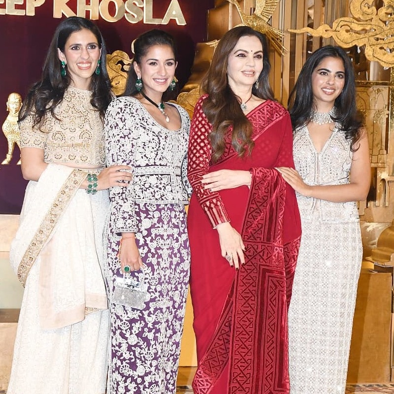 Four Ambani women, four glamorous looks. Pics from Abu Jani Sandeep Khosla event