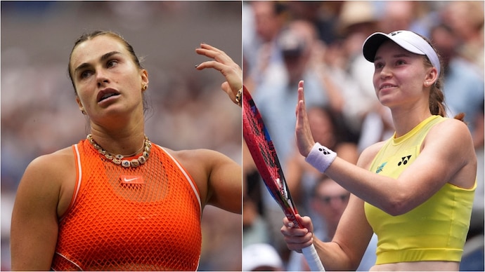 Sabalenka returned to practice after witnessing Rybakina's landmark achievement. (Photo: Reuters) Aryna Sabalenka, Elena Rybakina, US Open 2026