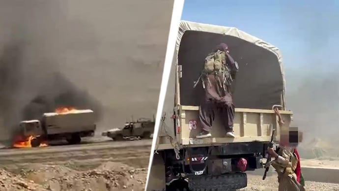 Screengrab from the footage released by the Balochistan Liberation Army Balochistan