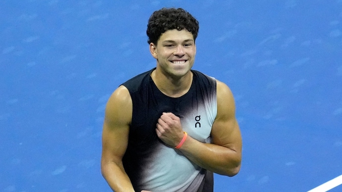 The 23-year-old overcame Tiafoe after losing the opening set. (Photo: Reuters) Ben Shelton, US Open 2026, New York