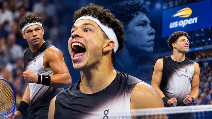 Ben Shelton beat his first top 3 opponent with the win against Carlos Alcaraz at the US Open. (Image: Reuters) Ben Shelton beat his first top 3 opponent with the win against Carlos Alcaraz at the US Open