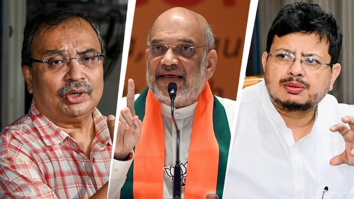 TMC MLA Kunal Ghosh, Union Home Minister Amit Shah and Ritabrata Banerjee Bengal news